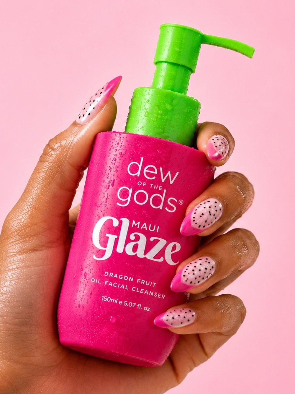 Dew of the Gods Maui Glaze Dragon Fruit Facial Cleanser — Pink & Green
